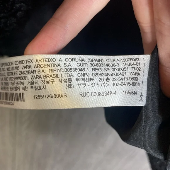 Zara Fleece Teddy Jacket in Black - Picture 6 of 10